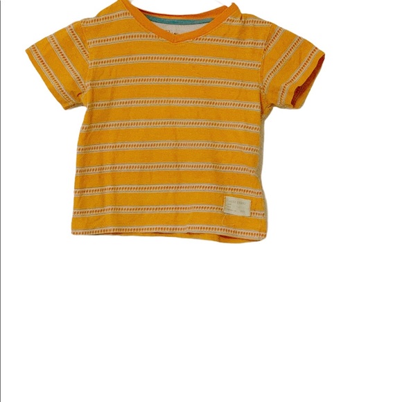BOYS ORANGE STRIPED TEE